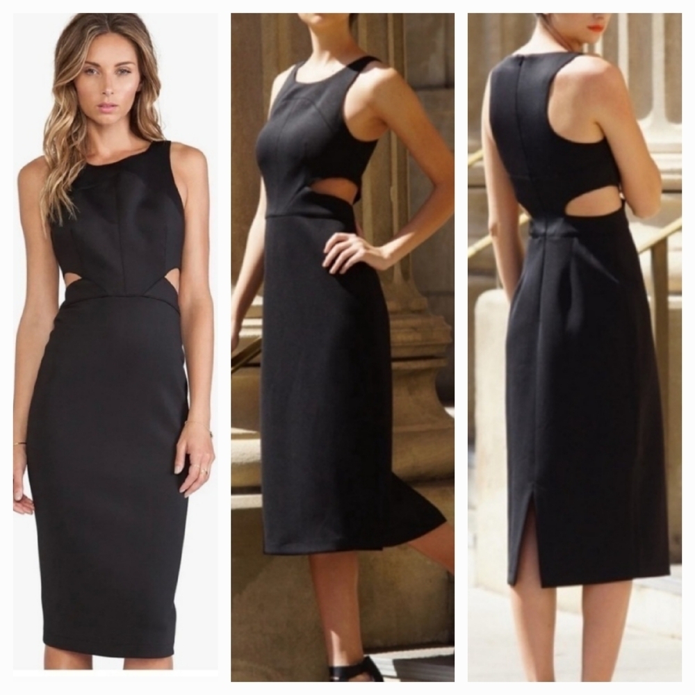 Navy Porter Cutout‎ Dress By Hunter Bell